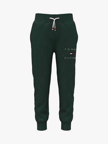 Fiú Tommy Hilfiger Logo Jogger Nadrág Türkiz | HU 2140SGL